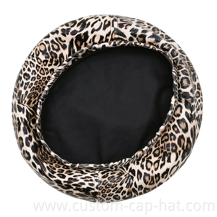 Leopard Print Beret 